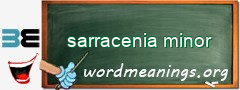 WordMeaning blackboard for sarracenia minor